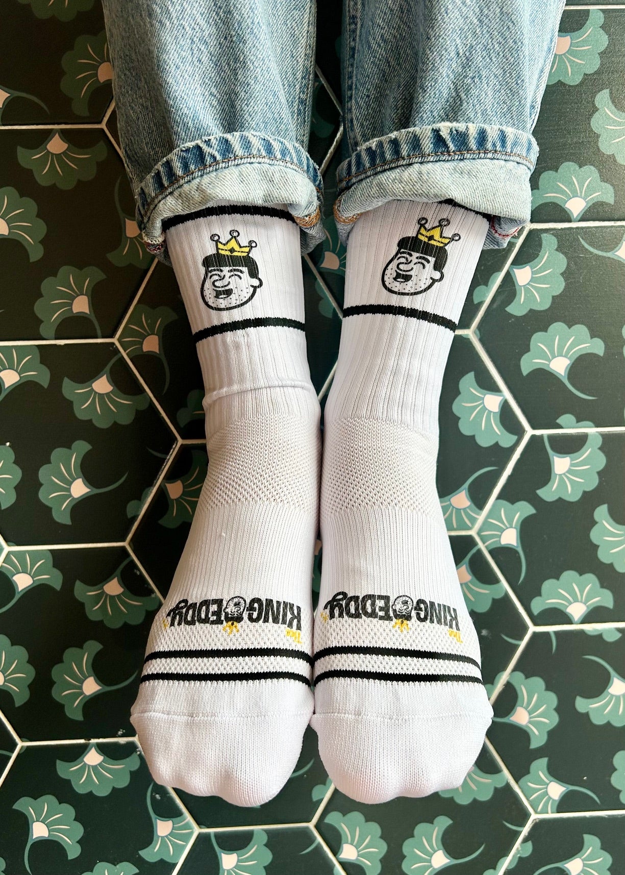 King Eddy x Robin des Bas custom socks